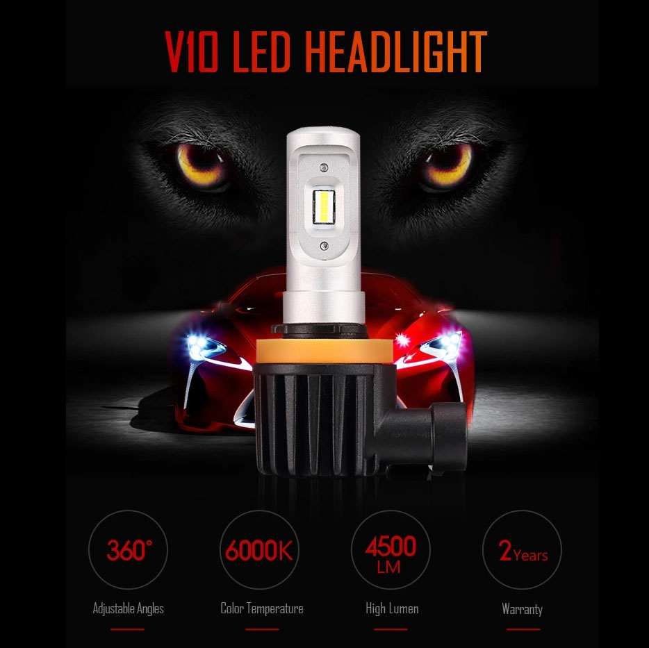 Best LED Headlight Bulb Kits For Cars V10